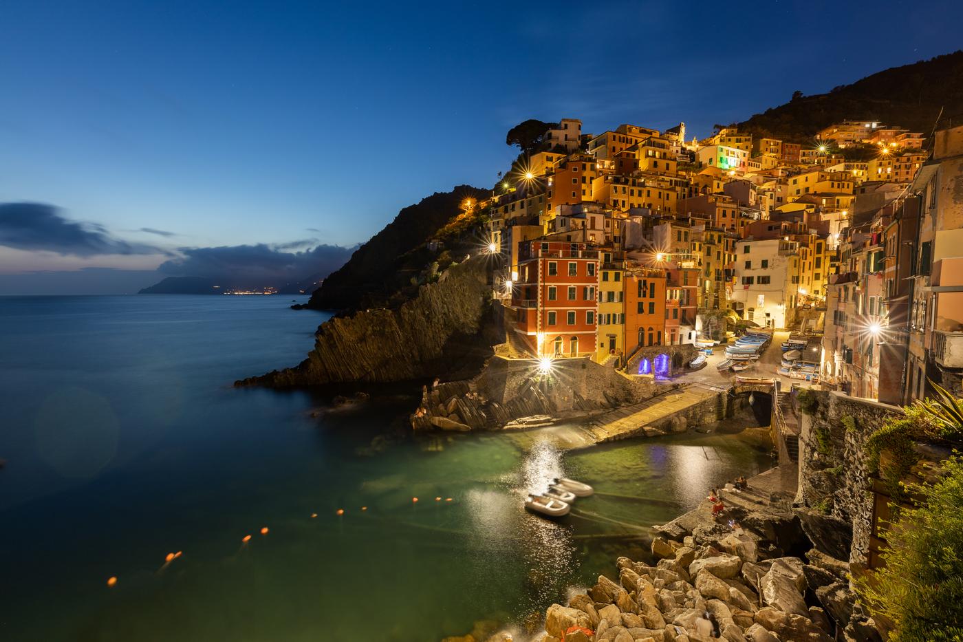 View over Riomaggiore and the Cinque Terre coastline